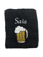 Osuška s vlastním jménem a obrázkem