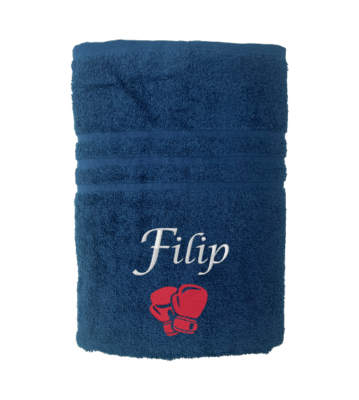 Ručník s vlastním jménem a našim motivem - Barva: Růžová