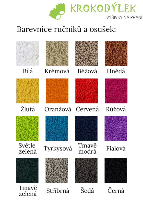 Ručník s výšivkou znamení zvěrokruhu - Barva: Tmavě modrá