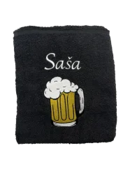 Osuška s vlastním jménem a obrázkem