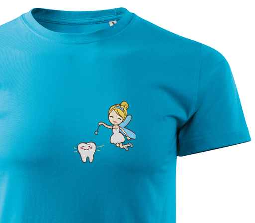 Tričko zubní víla dětské - Barva trička: Černá
