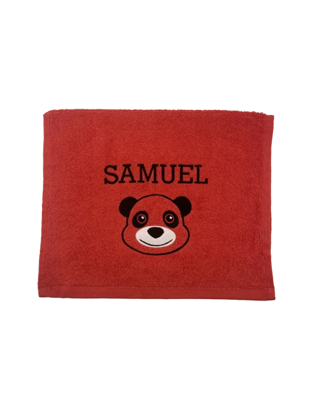 Ručník do školky se jménem a našim motivem - Barva: Tmavě šedá