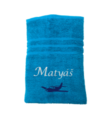 Osuška s vlastním jménem a našim motivem