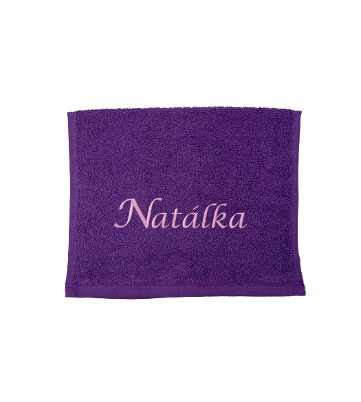 Ručník do školky se jménem - Barva: Tmavě zelená