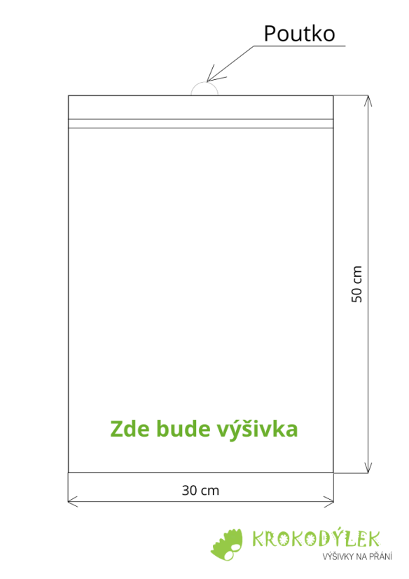 Ručník do školky se jménem - Barva: Červená