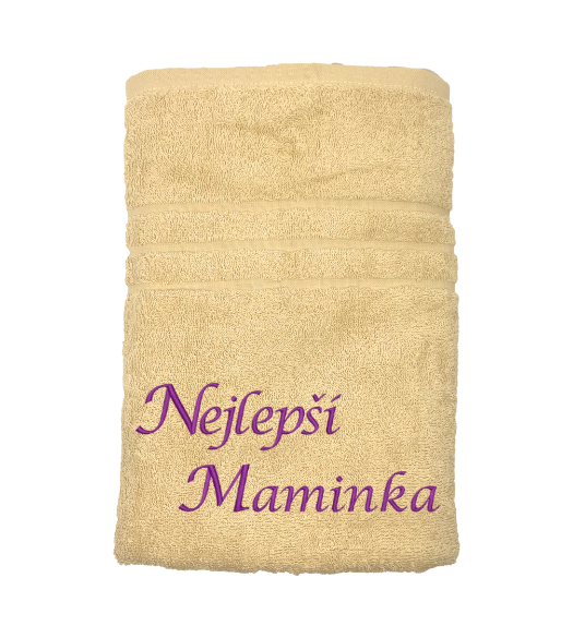 Osuška pro nejlepší maminku - Barva: Krémová